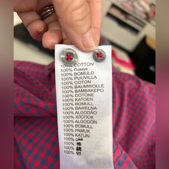 Ben Sherman ‘The Original Gingham Shirt’ in Red and Blue Checks Size M - Picture 10 of 10